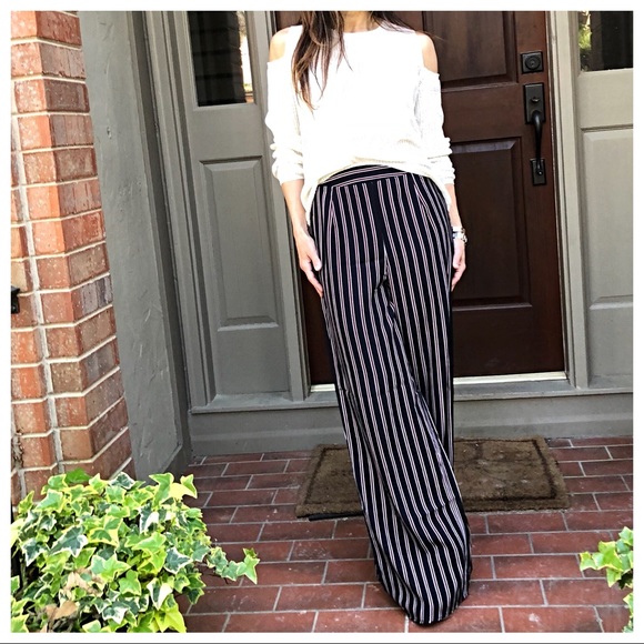 Pants - ✨LAST ONE✨Striped palazzo wide leg pants